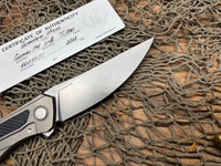 Shirogorov Quantum Ursus NL Flipper Knife 3.8" Cromax PM Drop Point Blade
