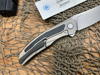 Shirogorov Quantum Ursus NL Flipper Knife 3.8" Cromax PM Drop Point Blade