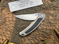 Shirogorov Quantum Ursus NL Flipper Knife 3.8" Cromax PM Drop Point Blade