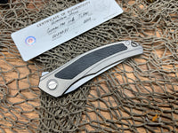 Shirogorov Quantum Ursus NL Flipper Knife 3.8" Cromax PM Drop Point Blade