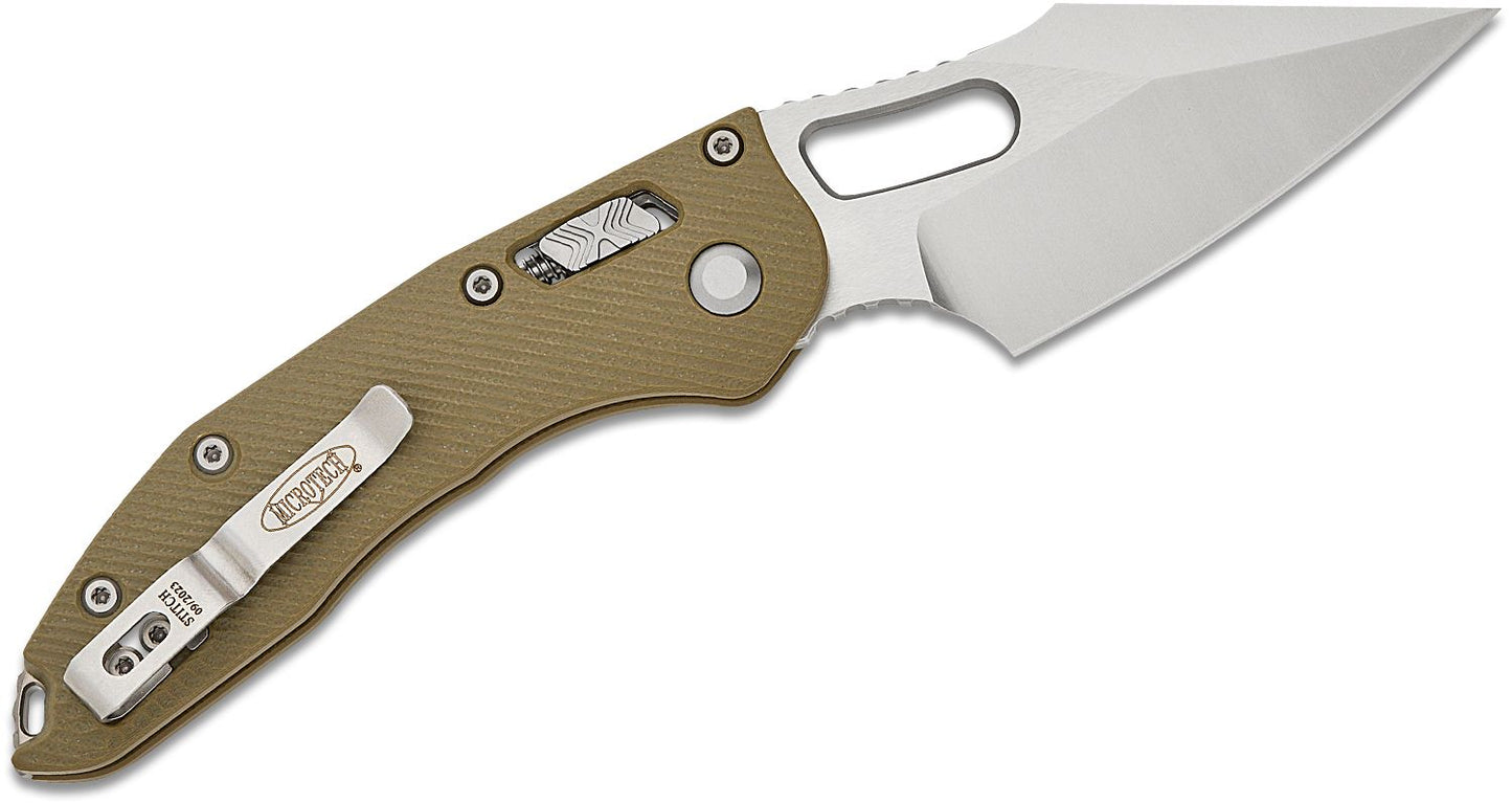 Microtech/Borka Ram-Lock Stitch Folding Knife Stonewashed OD G10