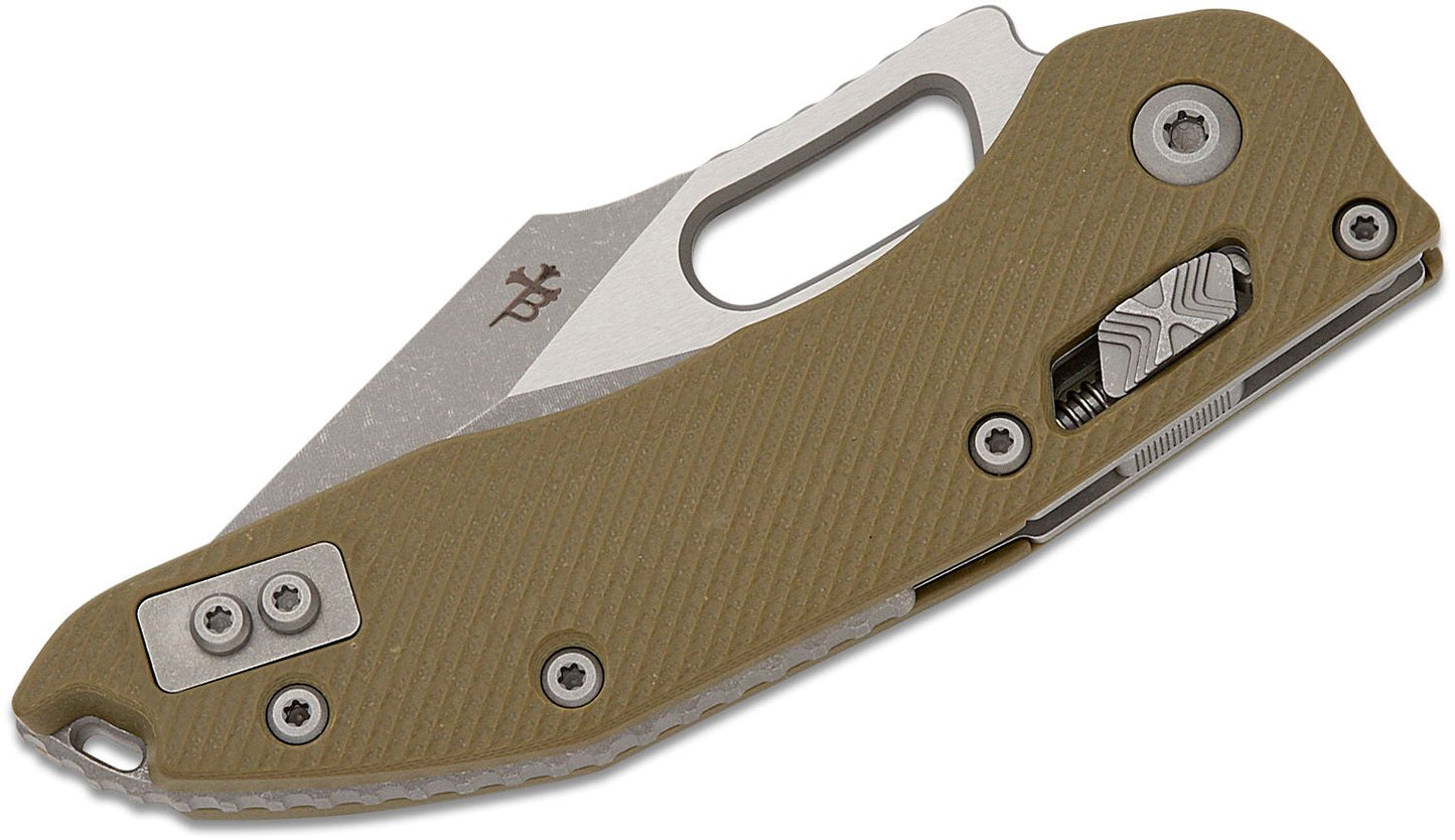 Microtech/Borka Ram-Lock Stitch Folding Knife Serrated Apocalyptic OD G10