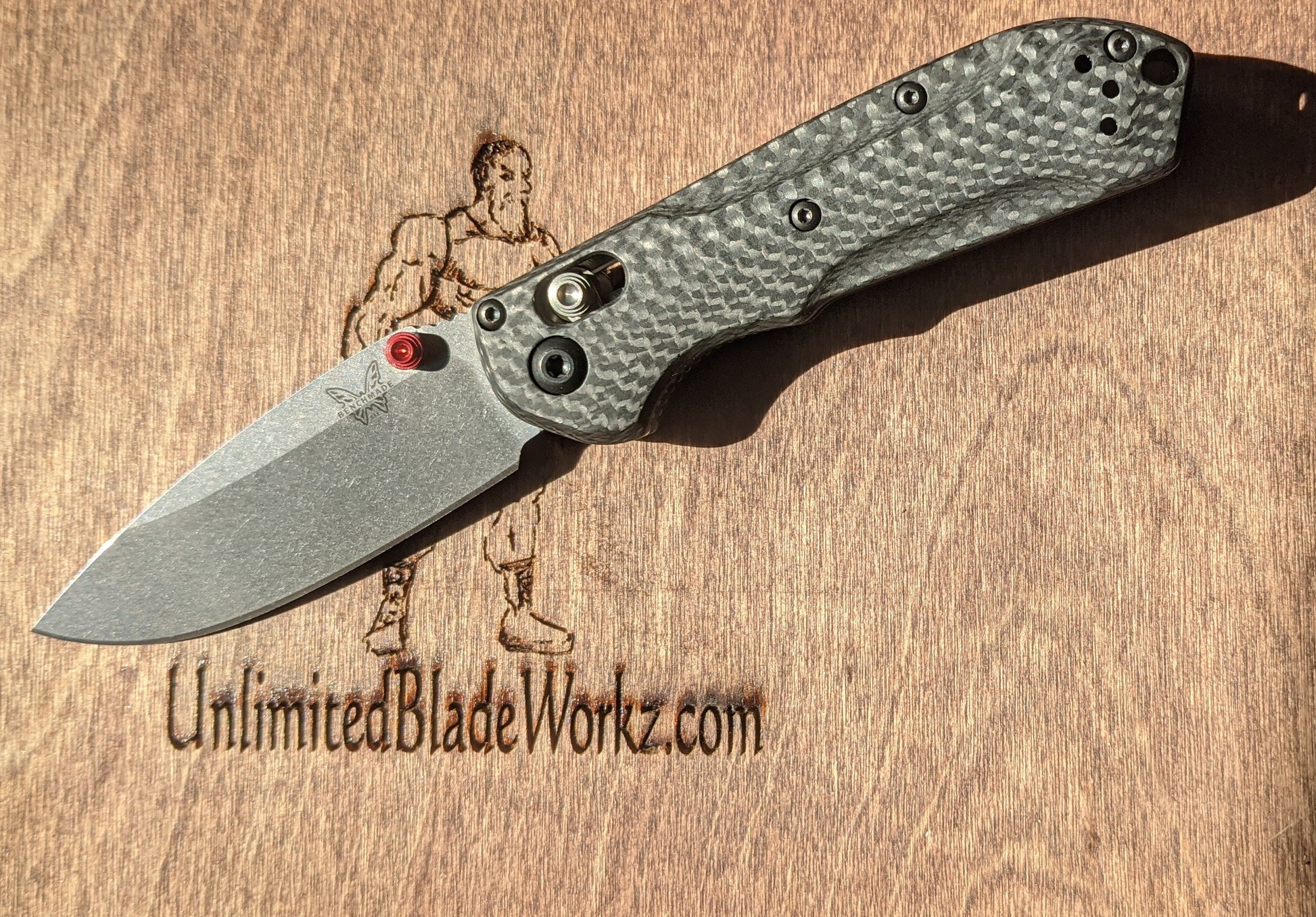 Benchmade Mini Freek Folding Knife 3 S90V Satin Plain Blade