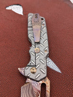 Strider Damascus MK1 Ti Treadplate