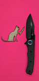 HERETIC KNIVES WRAITH FLIPPER DISTRESSED DLC Ti/ CARBON FIBER