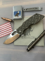 A2D Mark 1 Medium Satin Blade Bronze Treadplate Handles