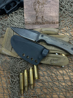 Field Initiative Propaganda Green Micarta Handle, Black Coated Blade