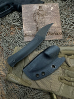 Field Initiative Rooster Black Micarta scales, Coated Black  Blade