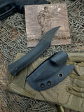 Field Initiative Rooster Black Micarta scales, Coated Black  Blade