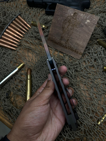 Medford Marauder Tanto Vulcan Lightning Milled Titanium Bronze Ano Gently carried