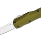 Kershaw 9000OL Matt Diskin Livewire OTF AUTO Knife 3.3" CPM-MagnaCut Stonewashed Spear Point Blade, Green Aluminum Handles, Reversible Clip