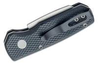Pro-Tech R5405 Runt 5 AUTO Folding Knife 1.94" CPM-MagnaCut Stonewashed Reverse Tanto Blade, Textured Black Aluminum Handles