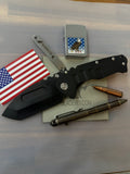 Medford Praetorian T Folding Knife Black PVD Tanto Blade, Black PVD Titanium Handles