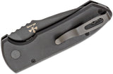 Pro-Tech LG403 Les George SBR Short Bladed Rockeye AUTO Folding Knife 2.5" S35VN Black DLC Plain Blade, Black Aluminum Handles