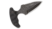 Stroup Knives SD1 Stabber Dagger Push Dagger Fixed Blade Knife 3" 1095 Hand Carved Double Edge Dagger Blade, Milled Black G10 Handles, Kydex Sheath - SD1-BLACK-G10