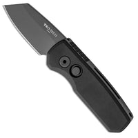 PRO-TECH KNIVES RUNT 5 / BLACK ALUMINUM HANDLE / DLC BLACK MAGNACUT REVERSE TANTO BLADE / R5403
