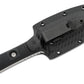 Microtech/Borka Blades 201-11 SBD Fixed Blade Knife 4.375" Stonewashed Double Combo Edge Dagger Blade, Milled Black G10 Handles, Kydex Sheath