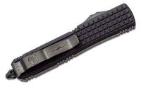 Microtech 122-3UT-DSH Ultratech Shadow Frag AUTO OTF 3.46" Black DLC Plain and Serrated Double Edge Blade, Black Aluminum Handle with Nickel Boron Internals