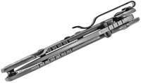 Kershaw 1555Ti Cryo Assisted Flipper Knife 2.75" Gray Plain Blade and Stainless Steel Handles, Frame Lock