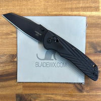 Deka Manual Folder: 3.25" Wharncliffe Blade - Black coated finish, Black Polymer Frame
