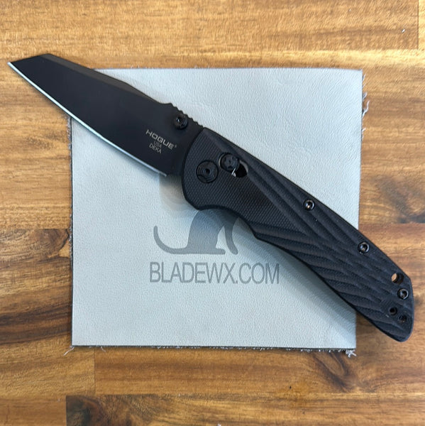 Deka Manual Folder: 3.25" Wharncliffe Blade - Black coated finish, Black Polymer Frame