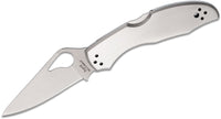 Spyderco Byrd BY04P2 Meadowlark 2 Folding Knife 2-7/8" Plain Blade, Stainless Steel Handles, Lockback