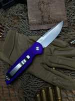 Pro-Tech TR3 Tactical Response Stonewash Blade Purple Fish Scale Handle