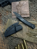 Field Initiative Rooster Black G-10 Textured scales, Coated Black Blade