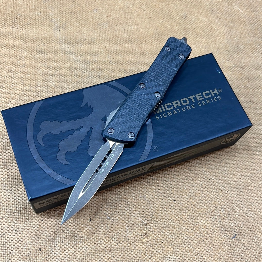 Microtech Signature Series Troodon D/E OTF Automatic Knife CF (3