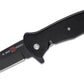 Al Mar SERE 2020 Night G Assisted Flipper Knife 3.6" D2 Black Talon Drop Point, Black G10 Handles, Liner Lock - AMK2206