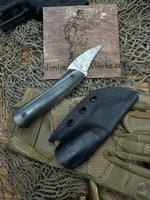 Field Initiative Rooster Black Micarta Handle, Stonewash Blade