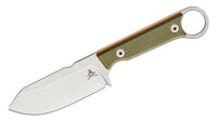 White River Knives Firecraft FC3.5 Pro Fixed Blade Knife 3.5" S35VN Stonewashed, Textured Green and Orange G10 Handles, Black Kydex Sheath - WRFC-3.5-PRO-TGO