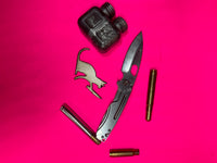 Medford Infraction Frame Lock Silver Ti Handle with Ti backspacer