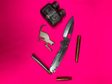 Medford Infraction Frame Lock Silver Ti Handle with Ti backspacer
