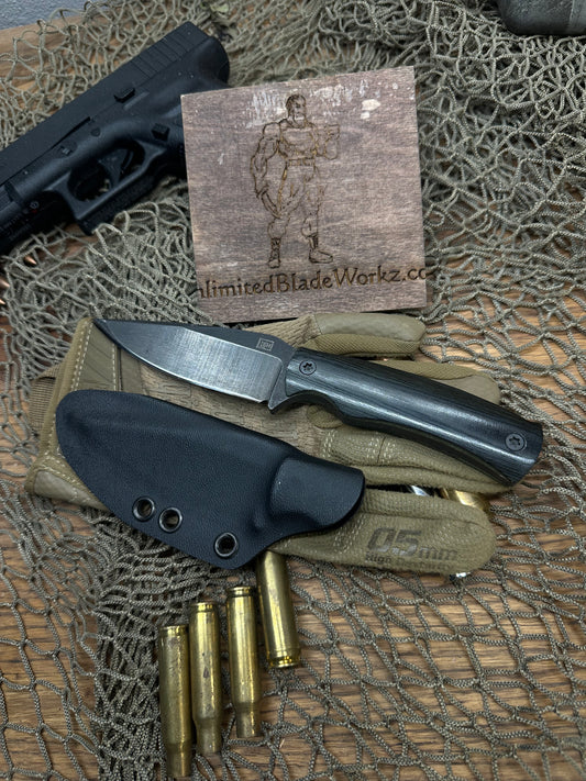 Field Initiative Propaganda Black Micarta Handle, Black Coated Blade
