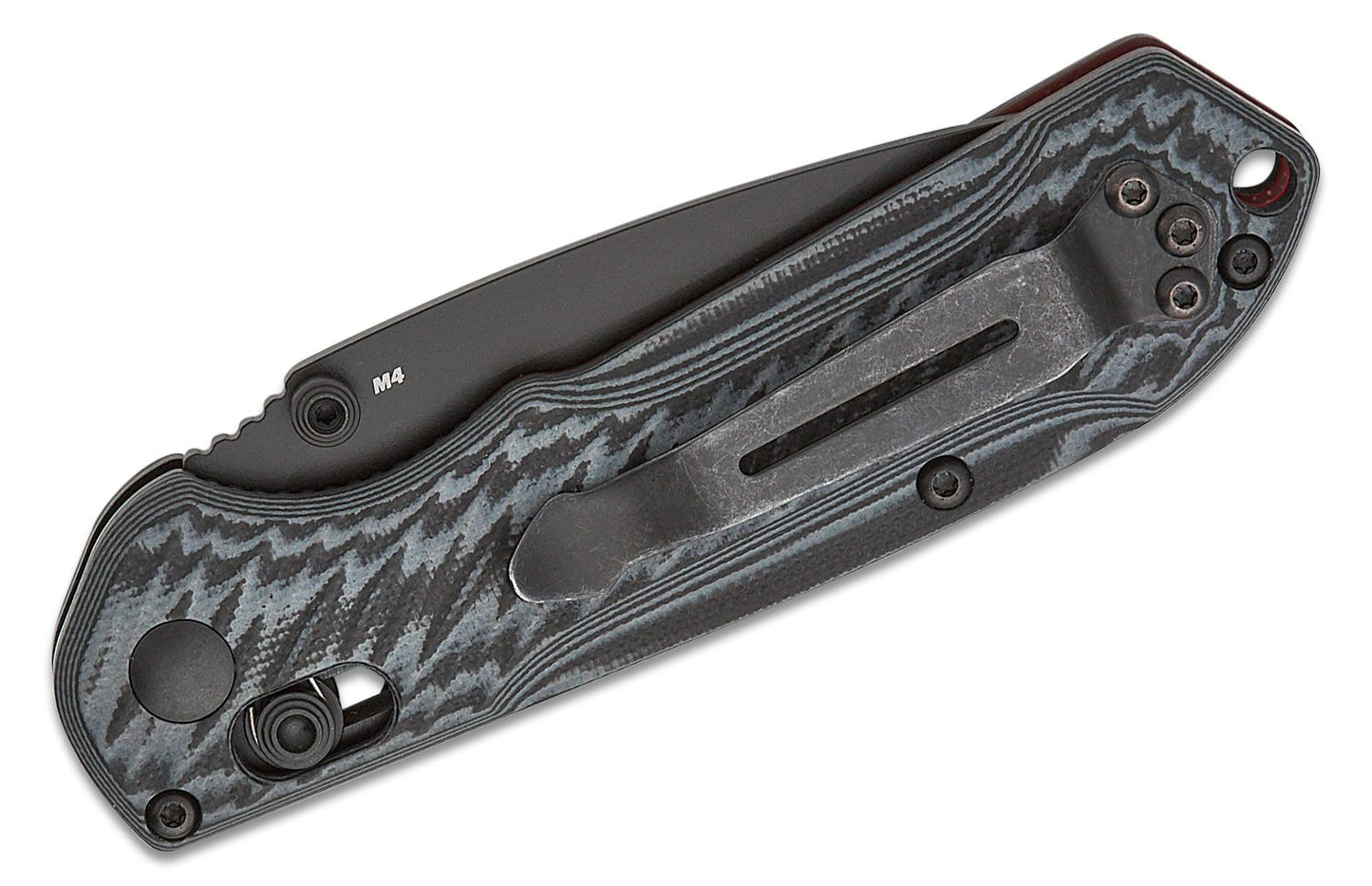 Benchmade 565BK-02 Mini Freek Folding Knife 3" CPM-M4 Black Drop Point Plain Blade, Black/Gray G10 Handles, AXIS/Crossbar Lock