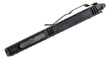 Microtech 122-3UT-DSH Ultratech Shadow Frag AUTO OTF 3.46" Black DLC Plain and Serrated Double Edge Blade, Black Aluminum Handle with Nickel Boron Internals