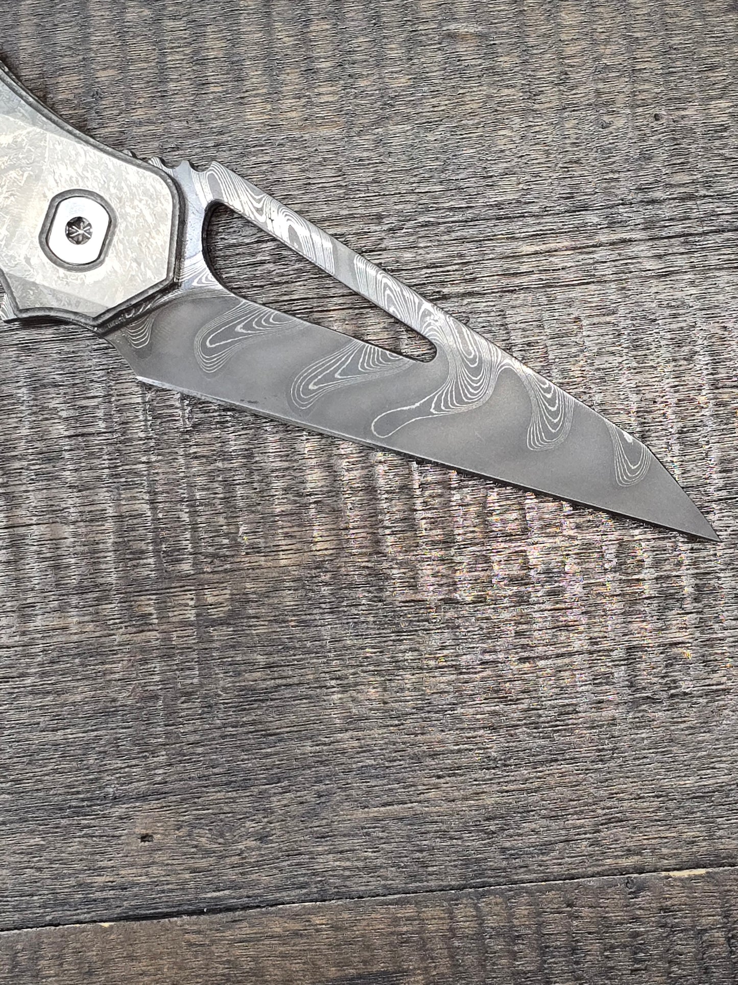 RMOR Knives Squirrel Crystalized Titanium handles