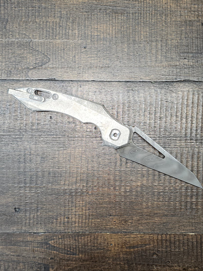 RMOR Knives Squirrel Crystalized Titanium handles