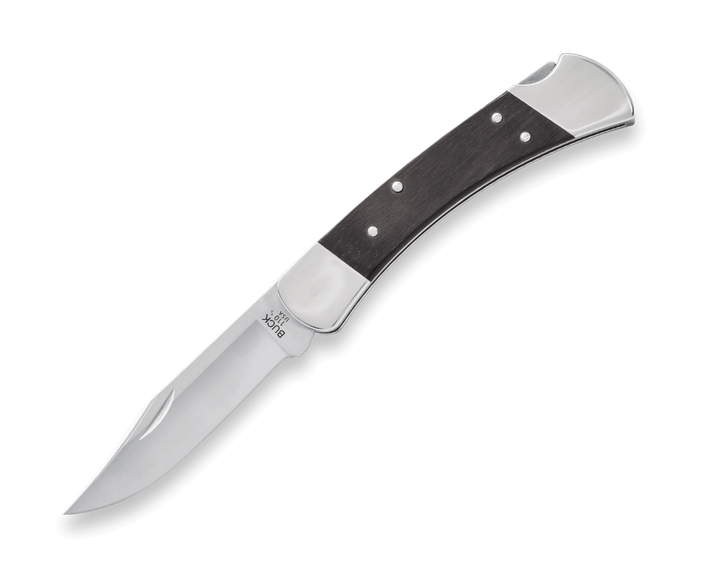 Buck 110 Magnacut Slim Elite Heritage Lockback Knife Ebony/Nickel Silver (3.75" Satin)