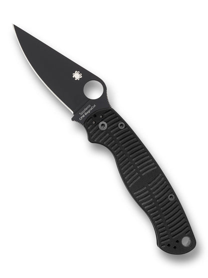Spyderco Paramilitary 2 MagnaCut Salt Knife Black G-10 (3.45" Black DLC)