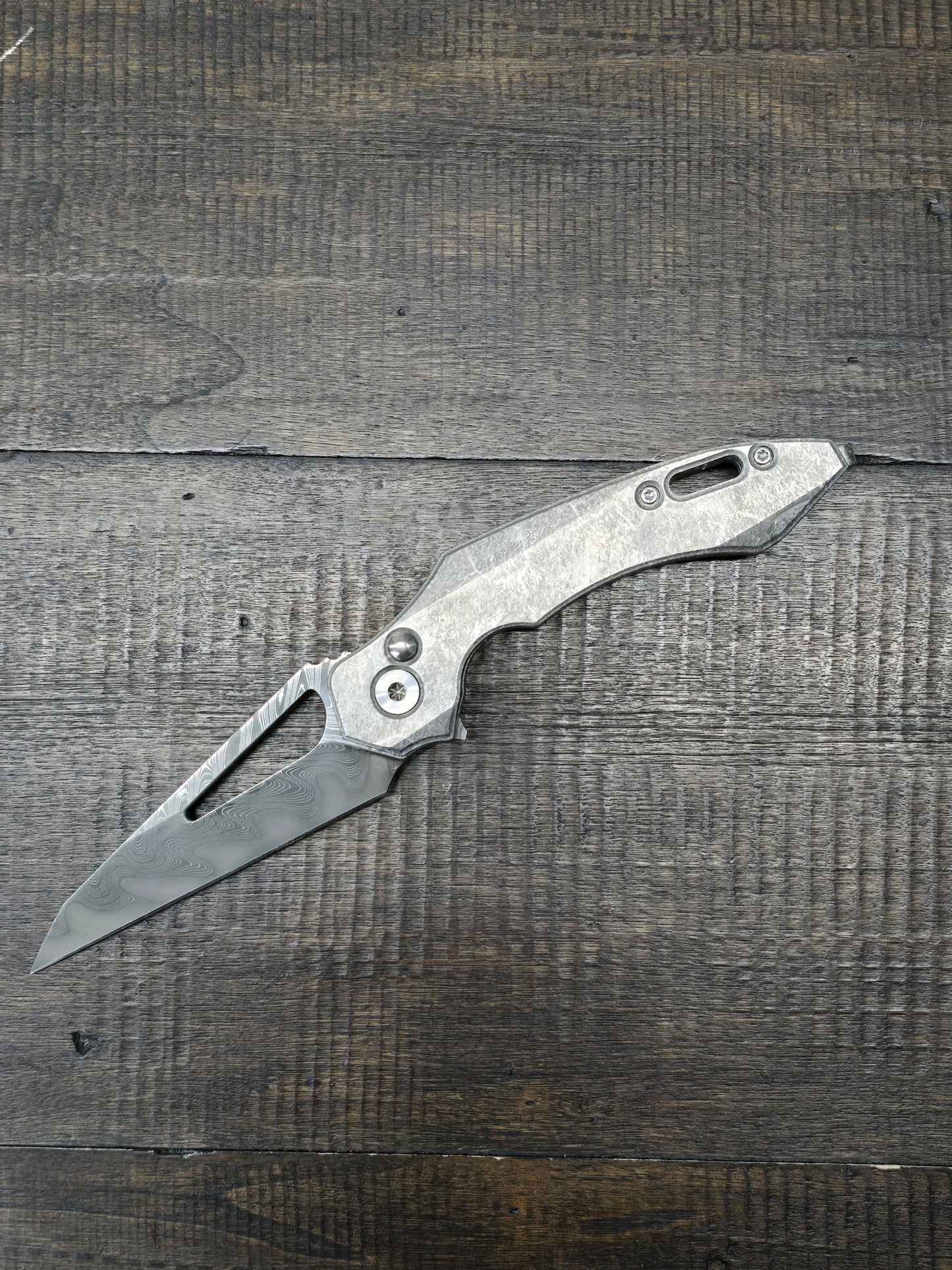 RMOR Knives Squirrel Crystalized Titanium handles
