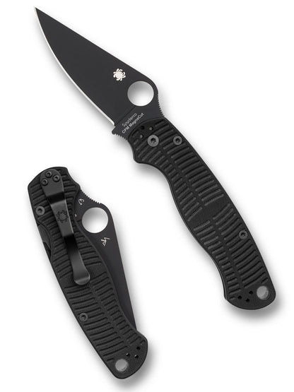 Spyderco Paramilitary 2 MagnaCut Salt Knife Black G-10 (3.45" Black DLC)