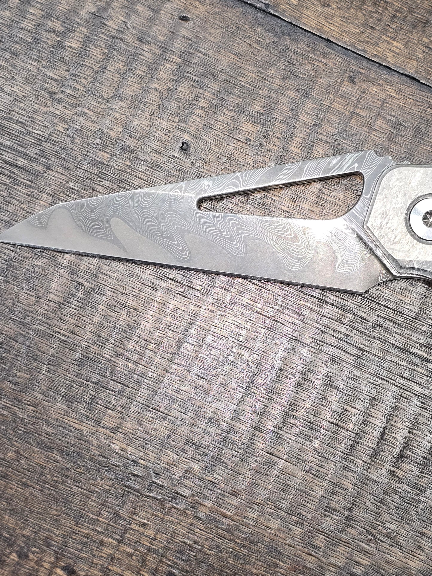 RMOR Knives Squirrel Crystalized Titanium handles