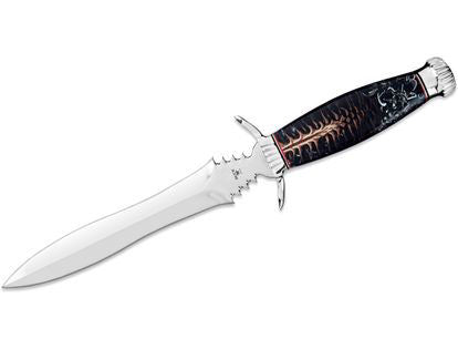 Buck 981 Conifer Dagger Fixed 7.75" Mirror Polish Spear Point Blade, Pine Cone Handles