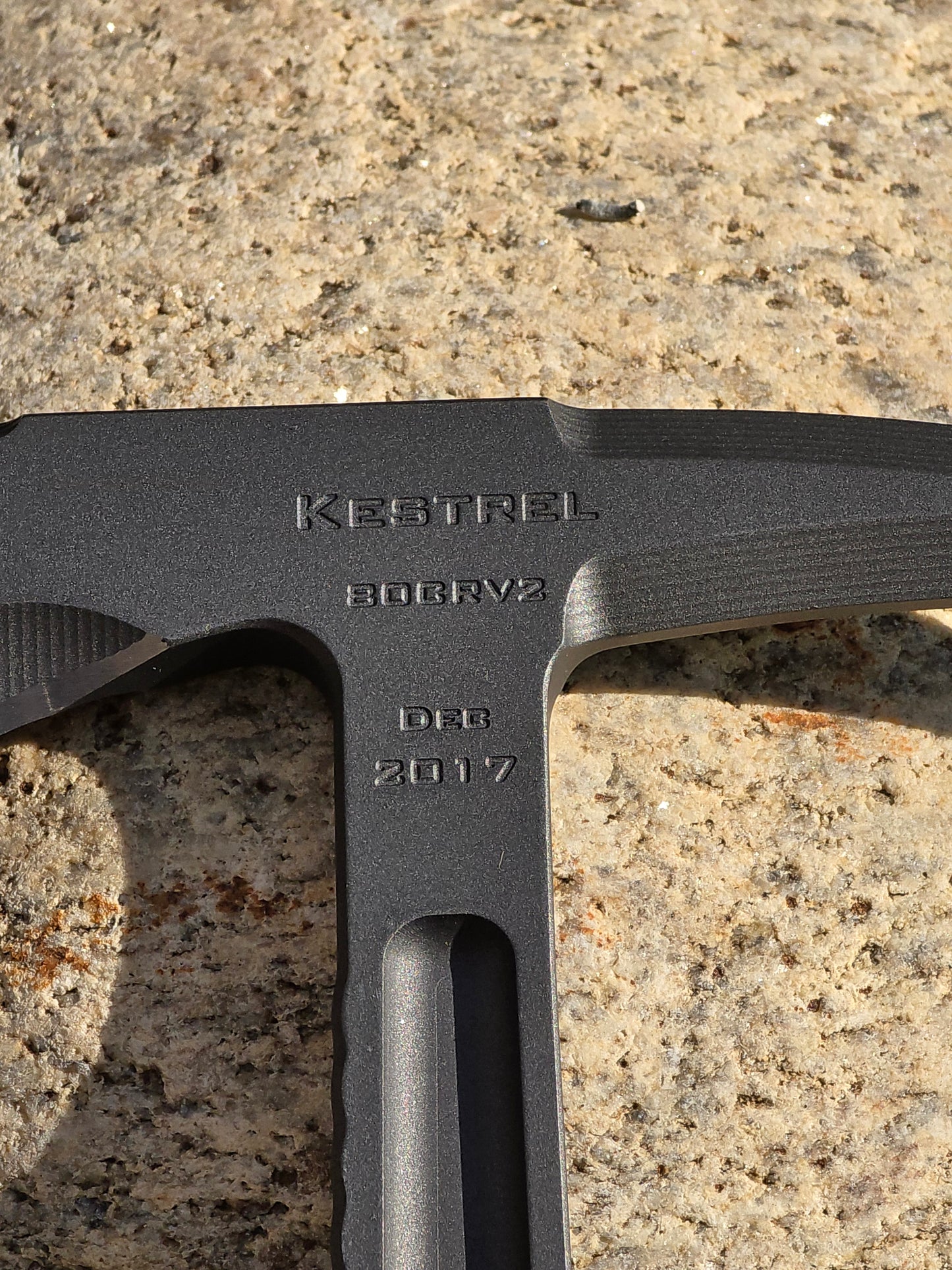 RMJ Tactical Kestrel Tomahawk Tungsten 80CRV2 Steel Green/Black G-10 Handle - Sheath
