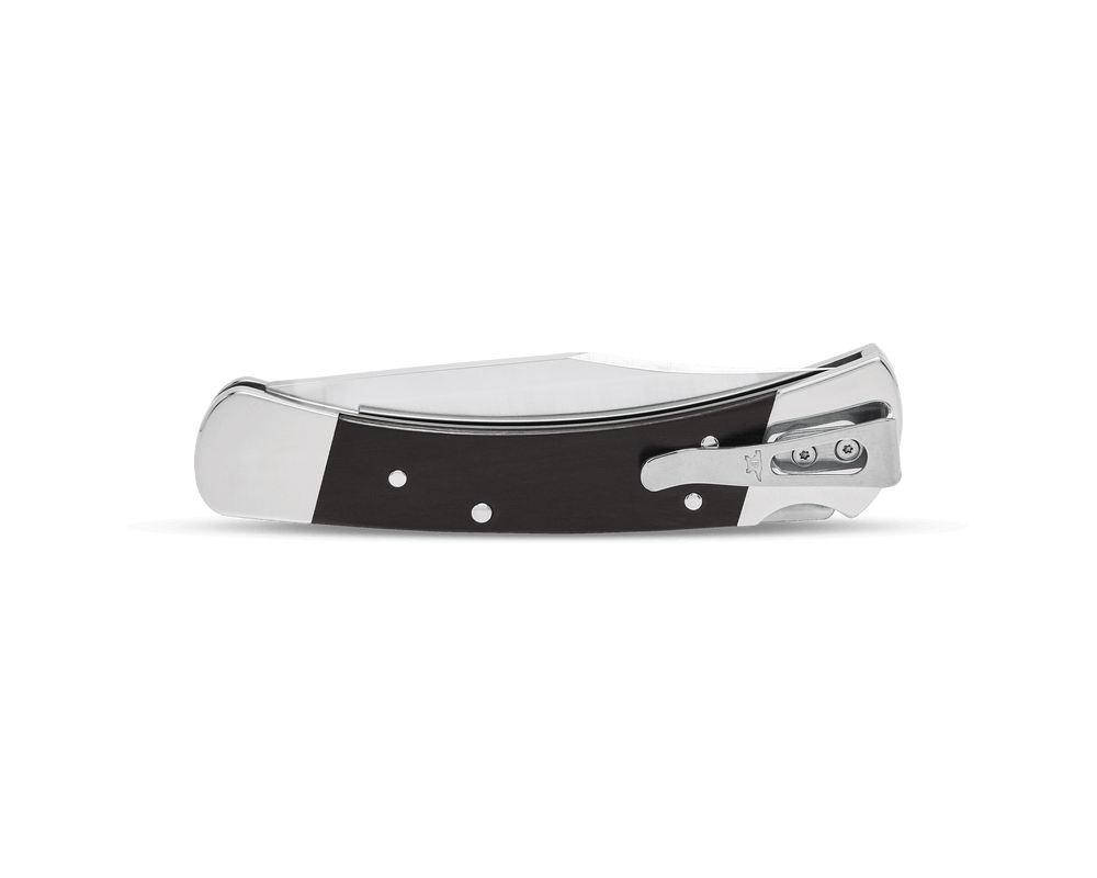 Buck 110 Magnacut Slim Elite Heritage Lockback Knife Ebony/Nickel Silver (3.75" Satin)