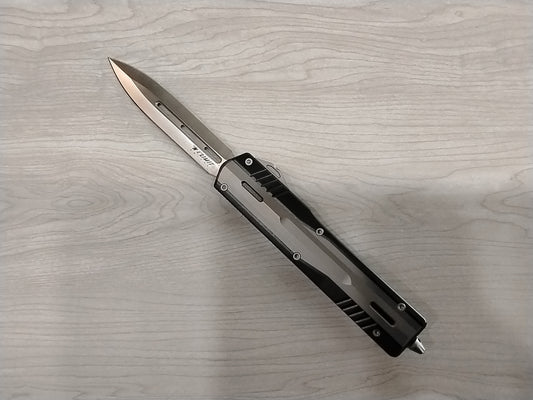 No Limit Night Stalker II Dagger OTF Automatic Knife Gray (3.87" Satin)