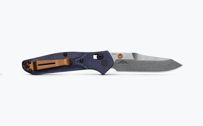 Benchmade Mini Osborne 945-04 AXIS Lock Knife Denim Micarta (2.9" SW M390)