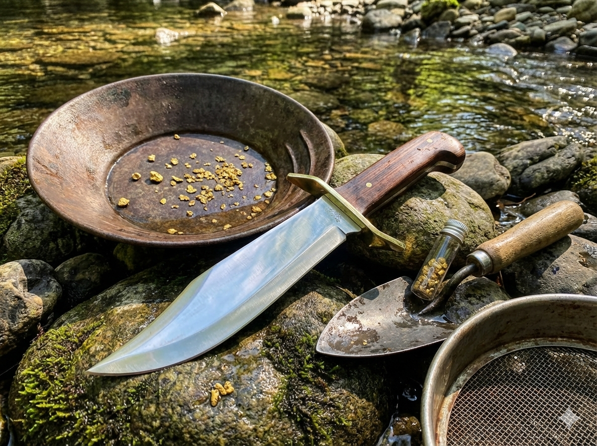 Bear & Son Gold Rush Bowie Fixed Blade Knife Cocobolo (9" Satin) CB00